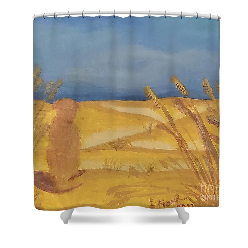 Ukraine Shower Curtain featuring the painting Where Are My People by Elizabeth Mauldin