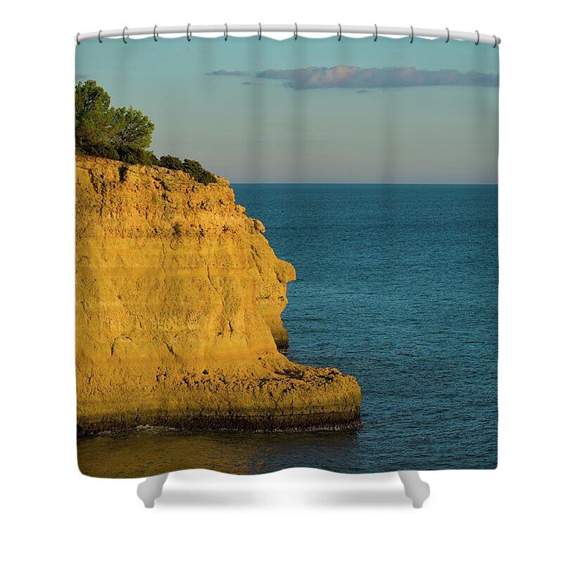 Algarve Shower Curtain featuring the photograph Where Land Ends in Carvoeiro by Angelo DeVal