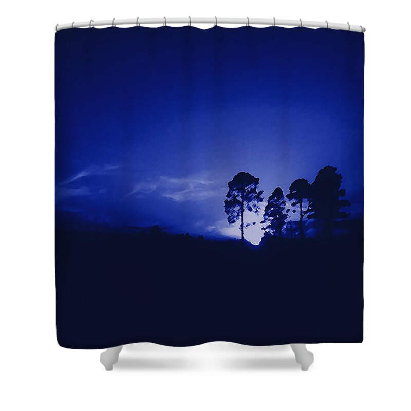 Sky Shower Curtain featuring the photograph Where The Smurfs Live by Max Mullins