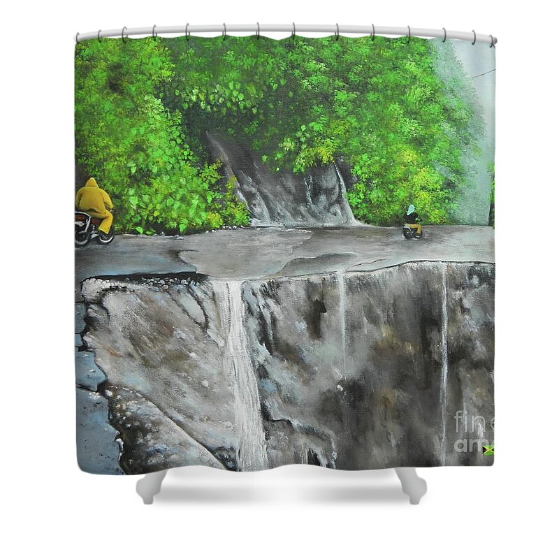  Shower Curtain featuring the painting Where There Is A Will There Is A Way by Kenneth Harris