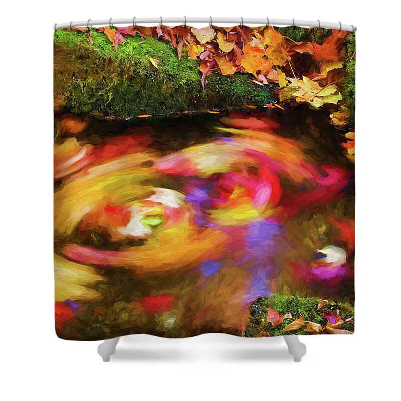  Shower Curtain featuring the photograph Whirlpool Great Smoky Mountain X112 by Rich Franco