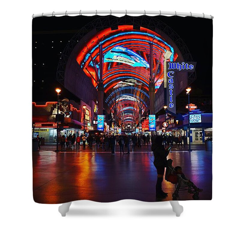  Shower Curtain featuring the photograph White Castle on Fremont by Rodney Lee Williams