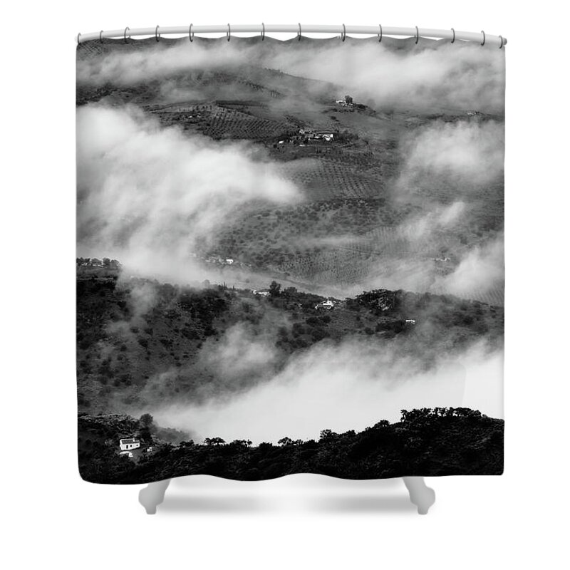White Horses Shower Curtain featuring the photograph White horses by Gary Browne