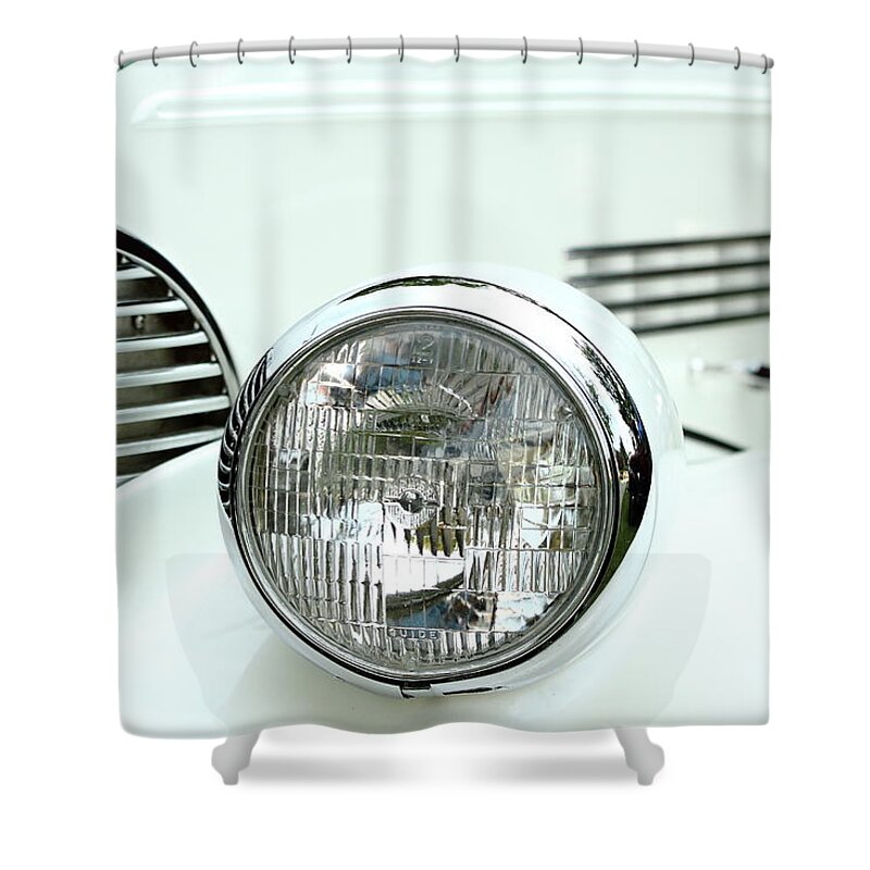 Chevy Shower Curtain featuring the photograph White by Lens Art Photography By Larry Trager