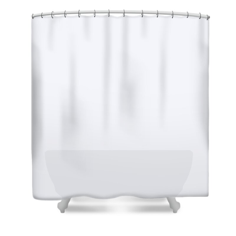 White Solid Shower Curtain featuring the digital art White Solid by TintoDesigns