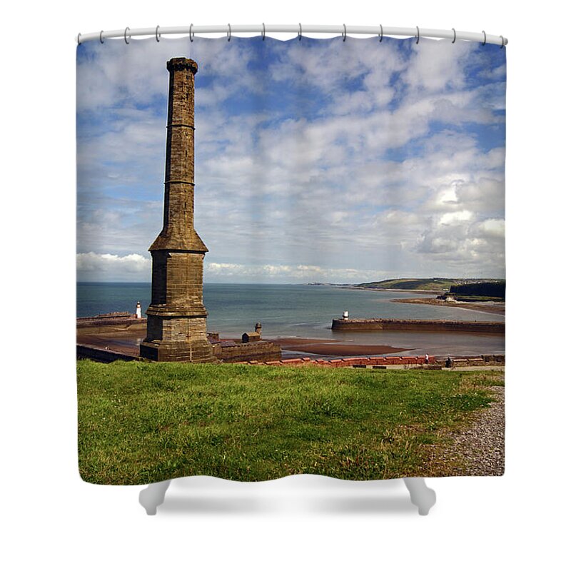 Cumbria Shower Curtain featuring the photograph WHITEHAVEN. The Candlestick. by Lachlan Main