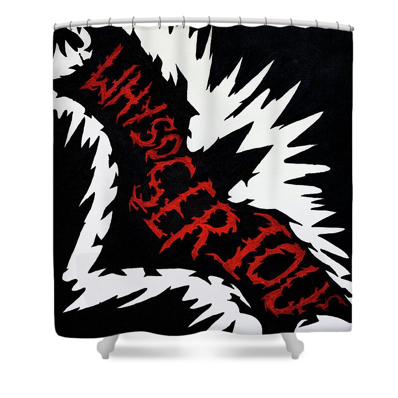 Abstract Shower Curtain featuring the painting Why So Serious? by Jonathan A