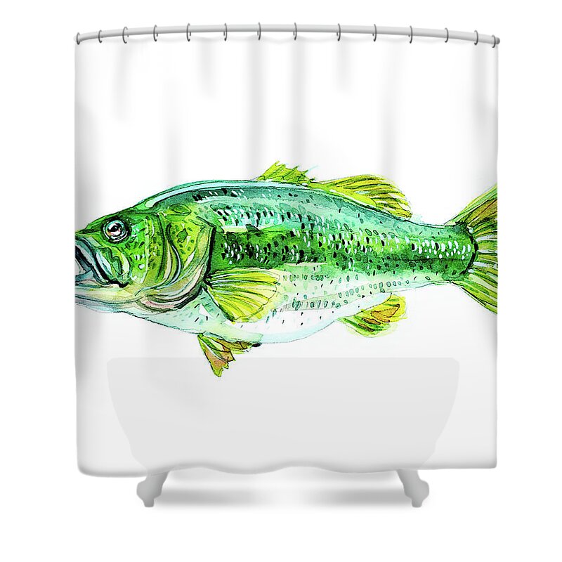 Bass Fishing Shower Curtains