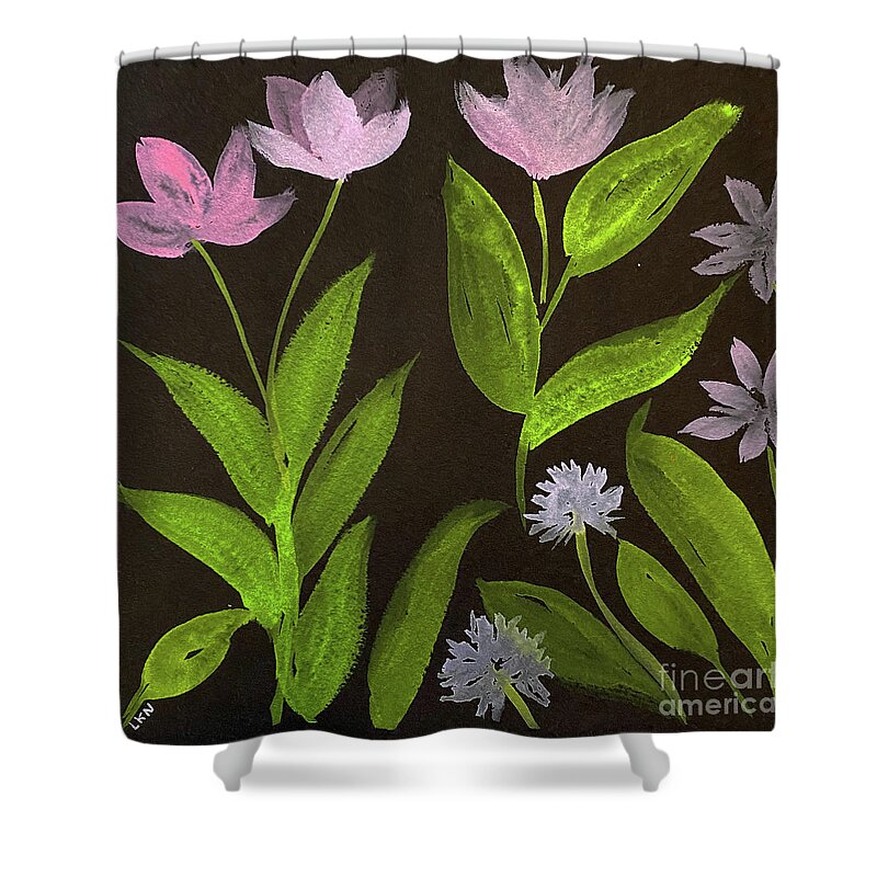 Wild Flowers Shower Curtain featuring the painting Wild Flowers by Lisa Neuman