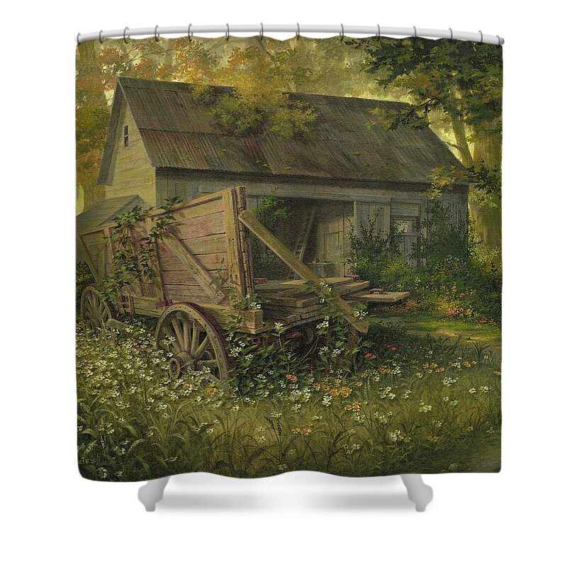 Michael Humphries Shower Curtain featuring the painting Wild Wild West by Michael Humphries