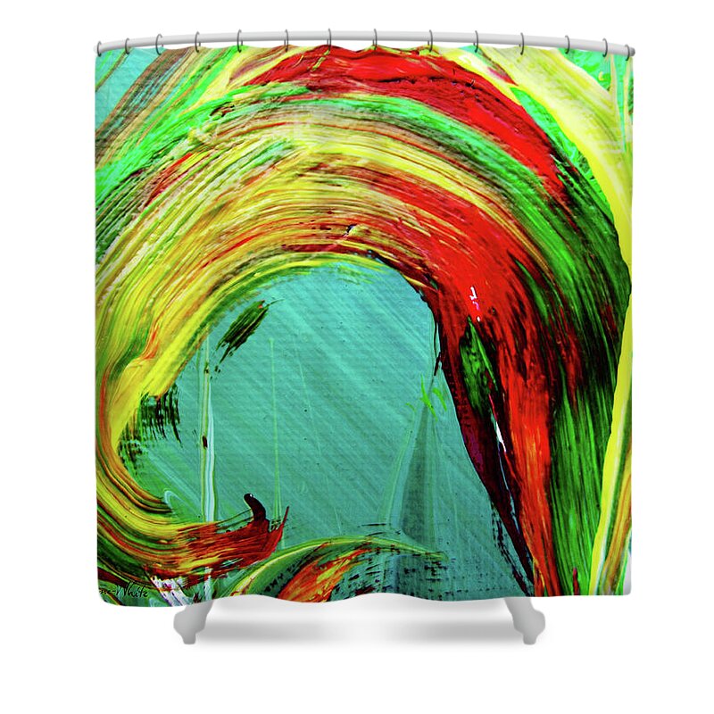 Flower Shower Curtain featuring the painting Wildflower In The Meadow by Melinda Firestone-White