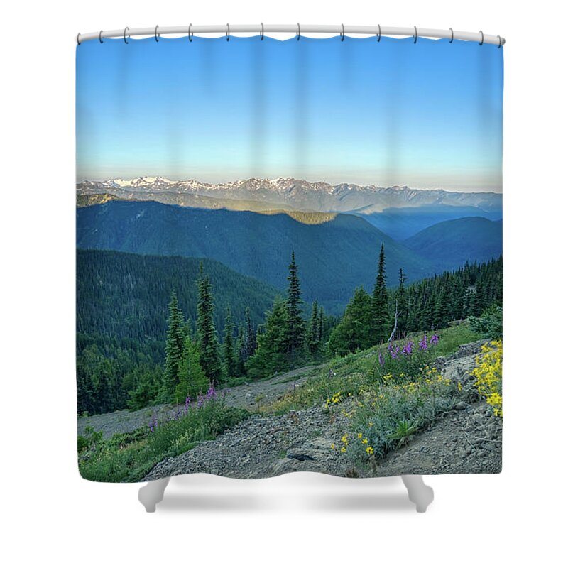 Mt. Olympus Shower Curtain featuring the photograph Wildflower Ridge by Brian Kamprath