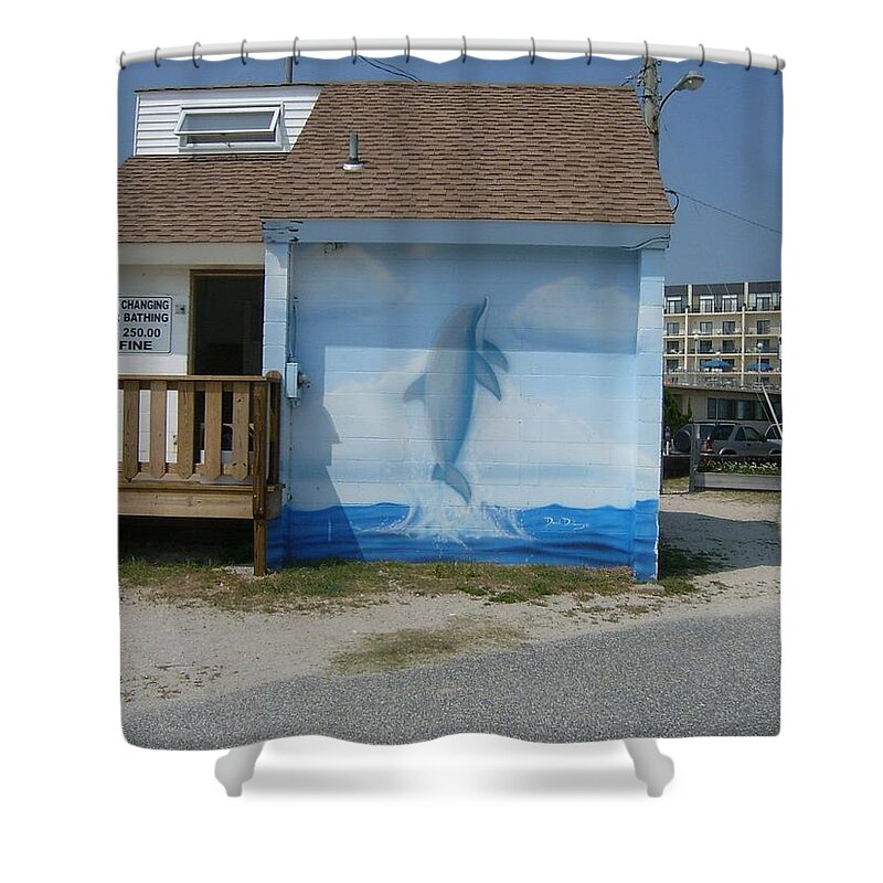 Porpoise Shower Curtain featuring the photograph Wildwood Series - 1 by Christopher Lotito