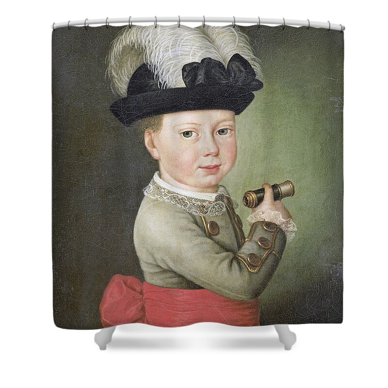 Anonymous Shower Curtain featuring the painting William George Frederick, Prince of Orange-Nassau, as a Child by Anonymous