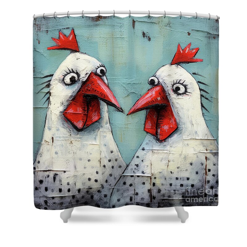 Free-range Chickens Shower Curtains