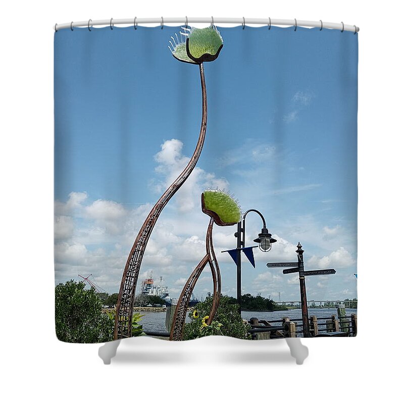 Metal Shower Curtain featuring the photograph Wilmington Flytraps by Heather E Harman