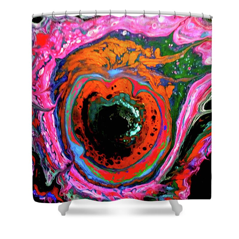  Planet Shower Curtain featuring the painting Wind Blown by Anna Adams