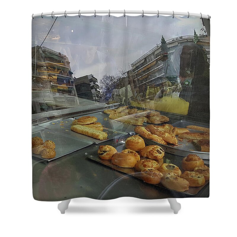 Reflections Shower Curtain featuring the photograph Window view by M Kathleen Warren