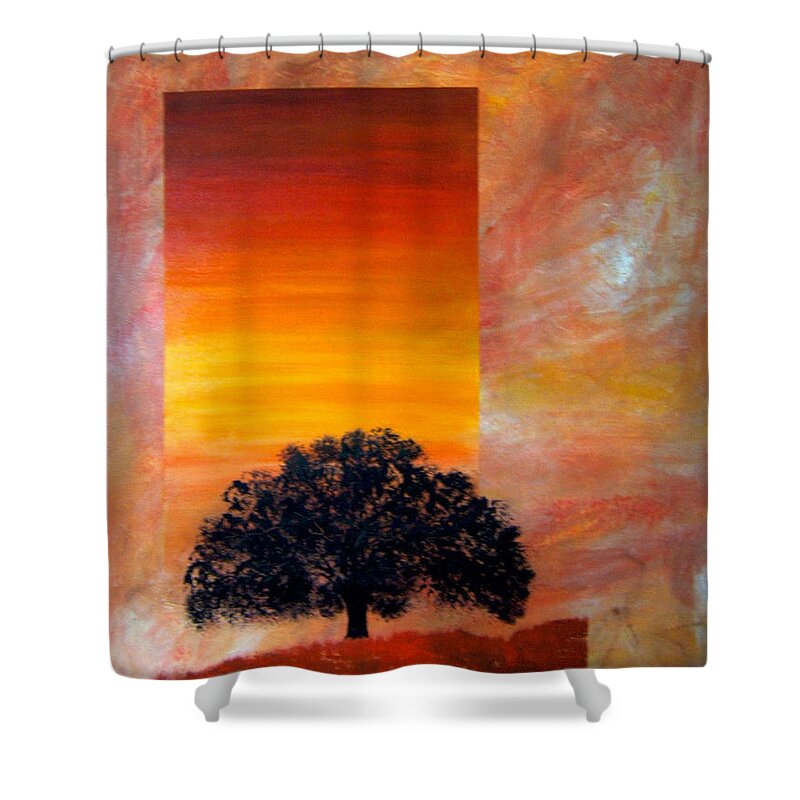 Acrylic Painting Shower Curtain featuring the painting Windows #12 by William Renzulli