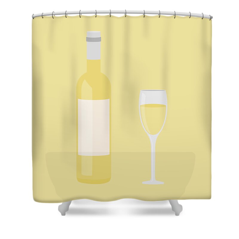 Cocktail Glasses Set Vector Bath Towel by THP Creative - Pixels
