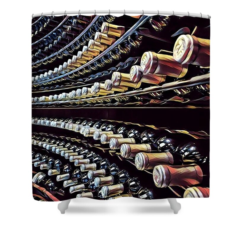  Shower Curtain featuring the photograph Wine Bottles - California by Adam Green