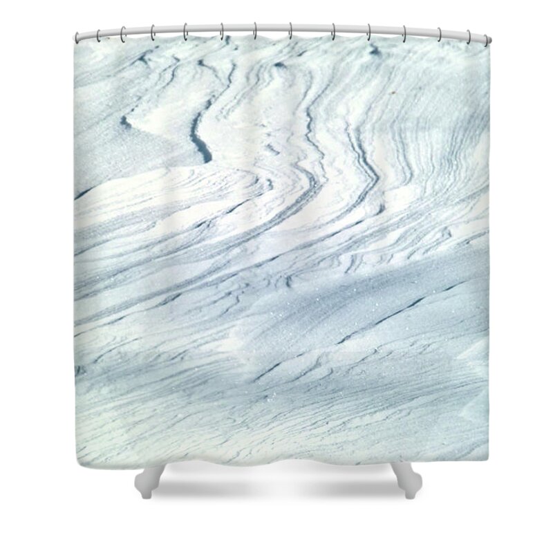 Ice Shower Curtain featuring the photograph Winter Abstract IX by Theresa Fairchild