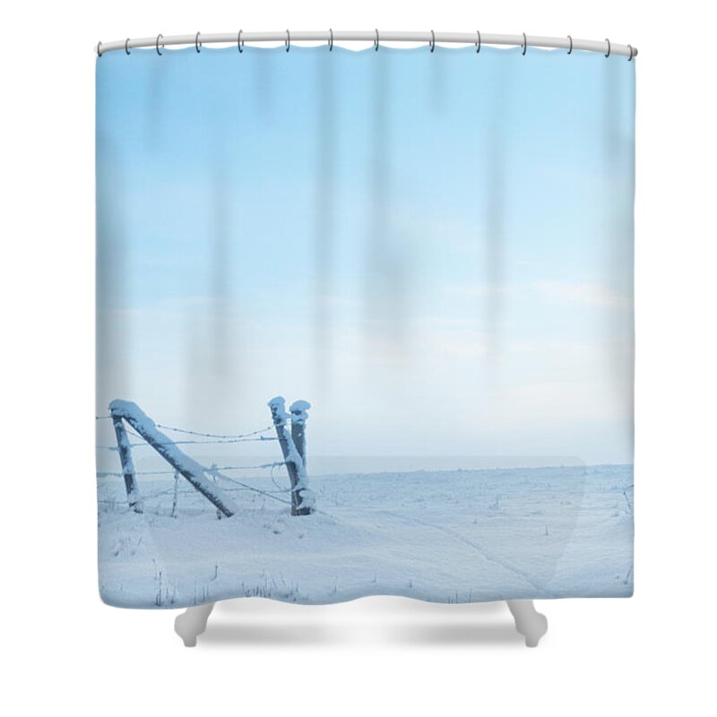 Winter Shower Curtain featuring the photograph Winter Fence by Phil And Karen Rispin