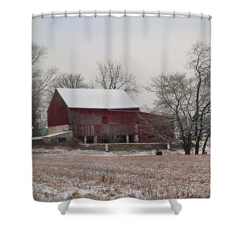 Winter Shower Curtain featuring the photograph Winter Fields by Gordon Beck