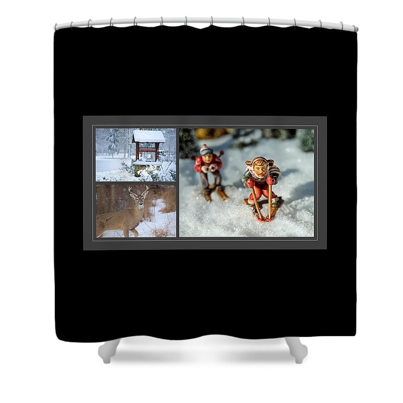 Winter Shower Curtain featuring the photograph Winter in Deer Country by Nancy Ayanna Wyatt
