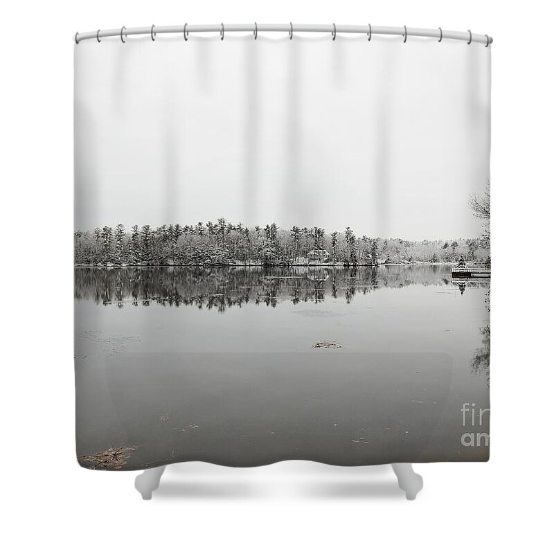 Winter Landscapes Shower Curtain featuring the photograph Winter in New Hampshire by Eunice Miller