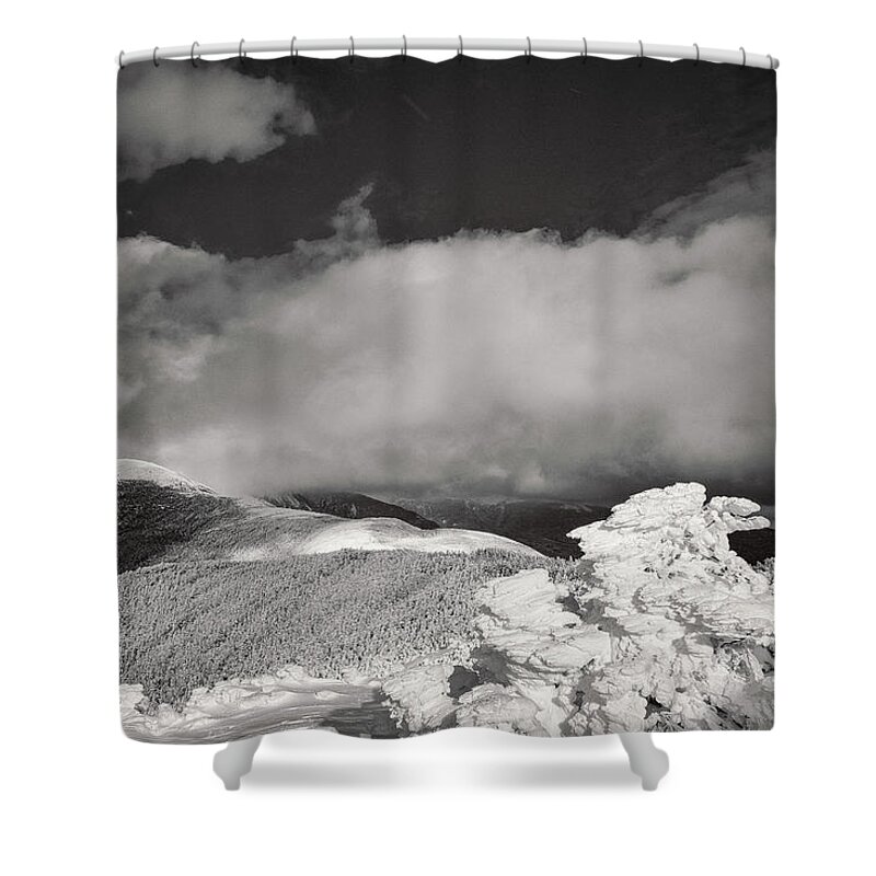 4000 Footer Shower Curtain featuring the photograph Winter Magic, Mount Eisenhower by Jeff Sinon