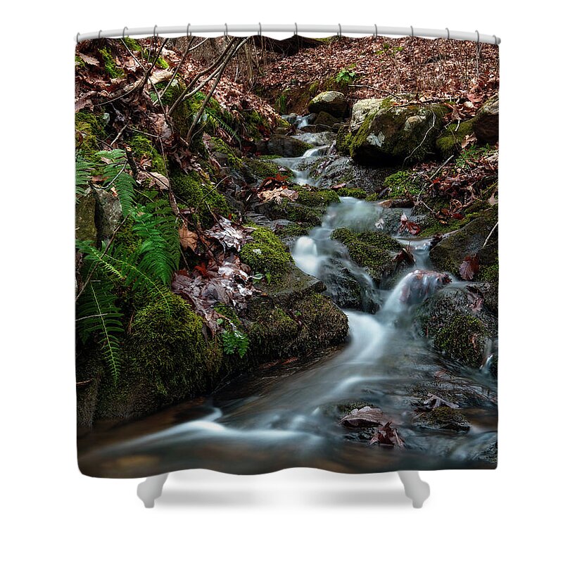 Long Exposure Shower Curtain featuring the photograph Winter Serenity by Lara Ellis