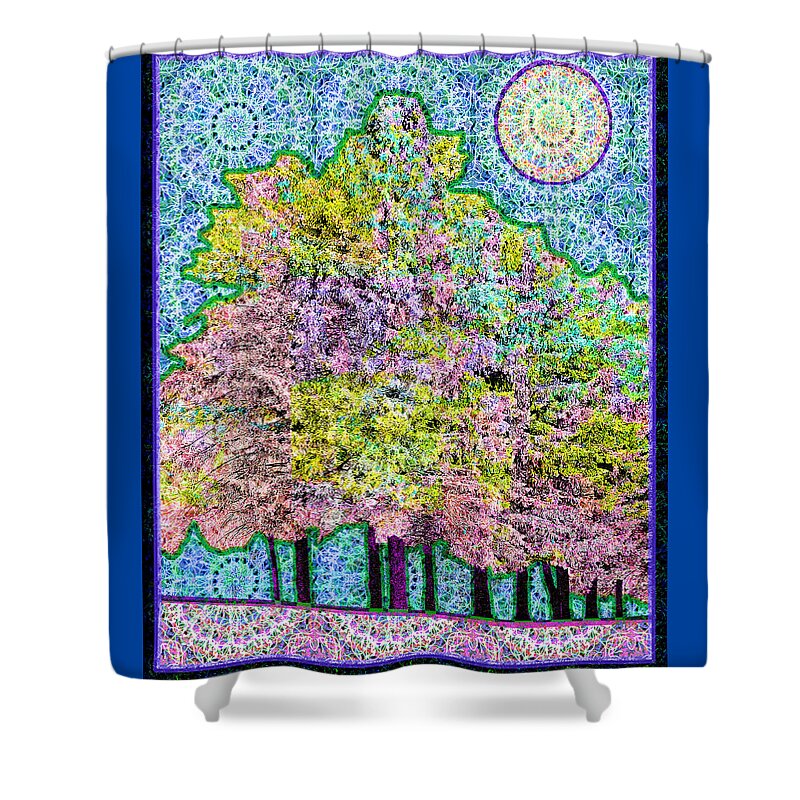 Winter Shower Curtain featuring the digital art Winter Trees by Rod Whyte