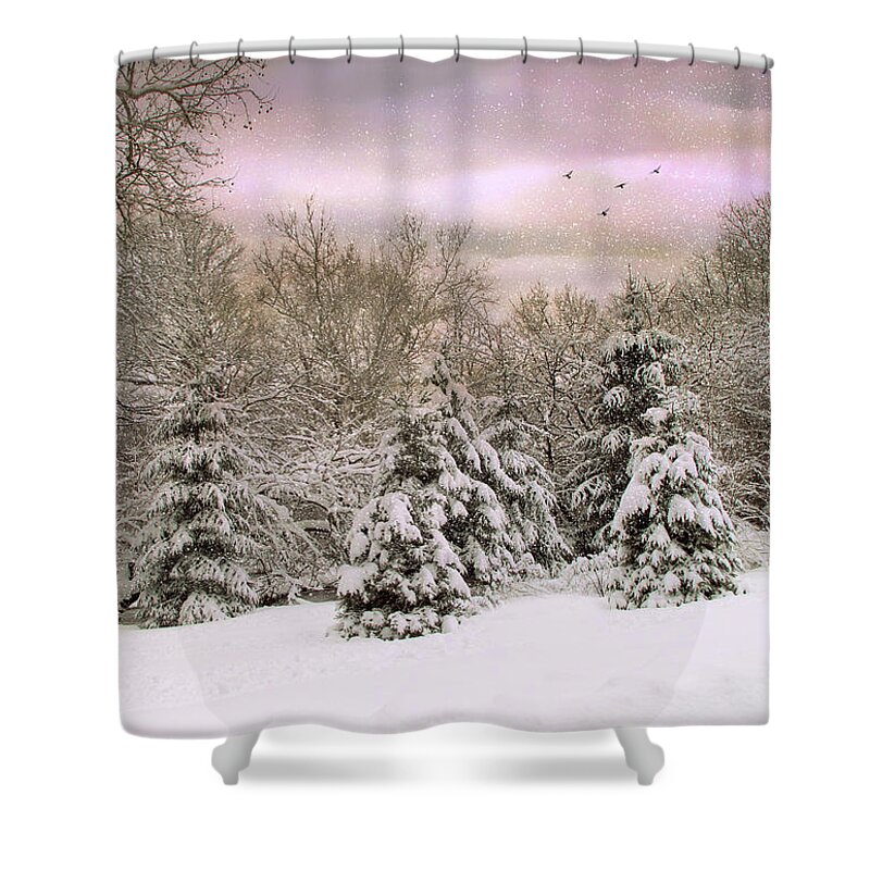 Winter Shower Curtain featuring the photograph Winter Twilight by Jessica Jenney