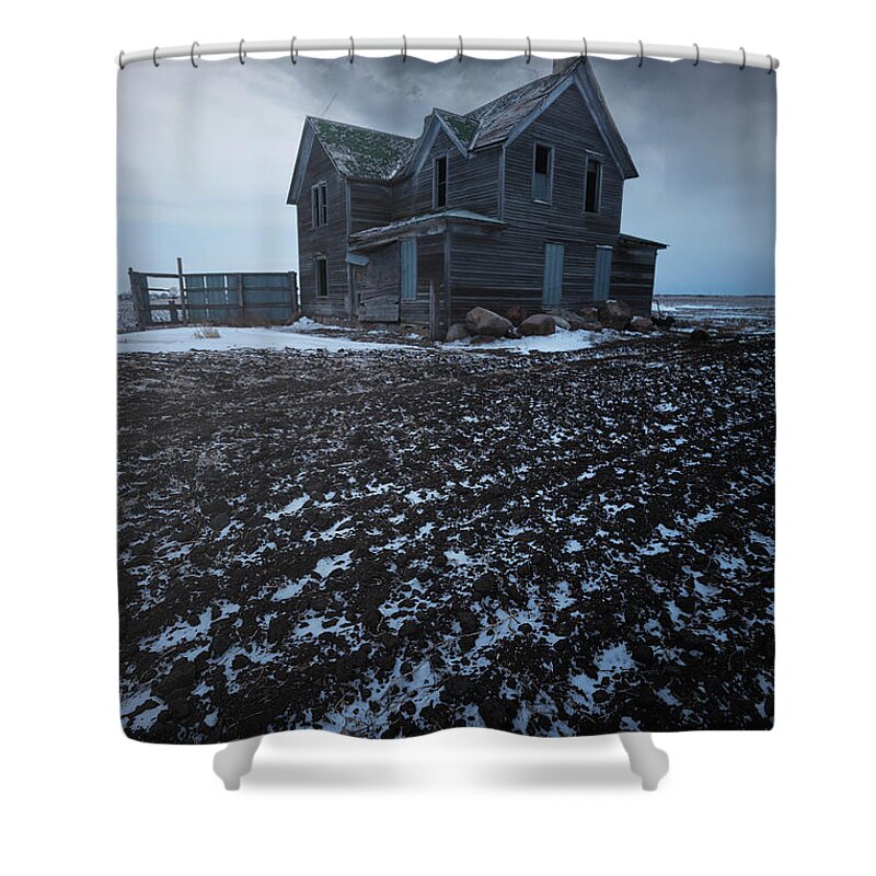Snow Shower Curtain featuring the photograph Winter Weather Advisory by Aaron J Groen