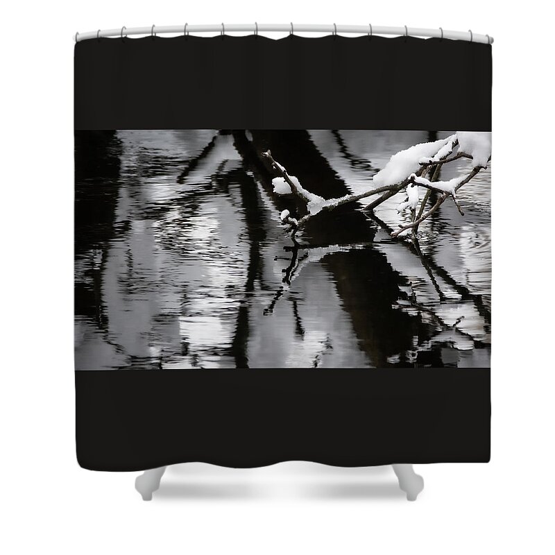 Water Shower Curtain featuring the photograph Winter White by Linda Bonaccorsi