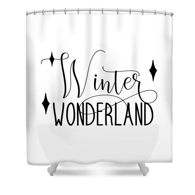 Merry Christmas Shower Curtain featuring the digital art Winter Wonderland Merry Christmas Gifts by Caterina Christakos