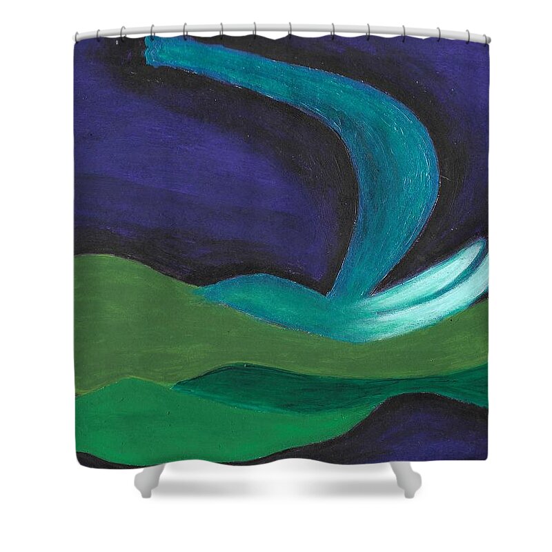 Awakening Shower Curtain featuring the painting Wisdom by Esoteric Gardens KN