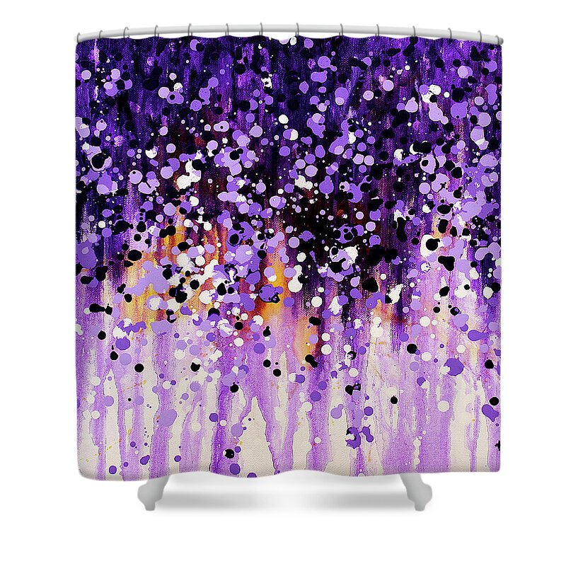 Floral Shower Curtain featuring the painting Wisteria by Kume Bryant
