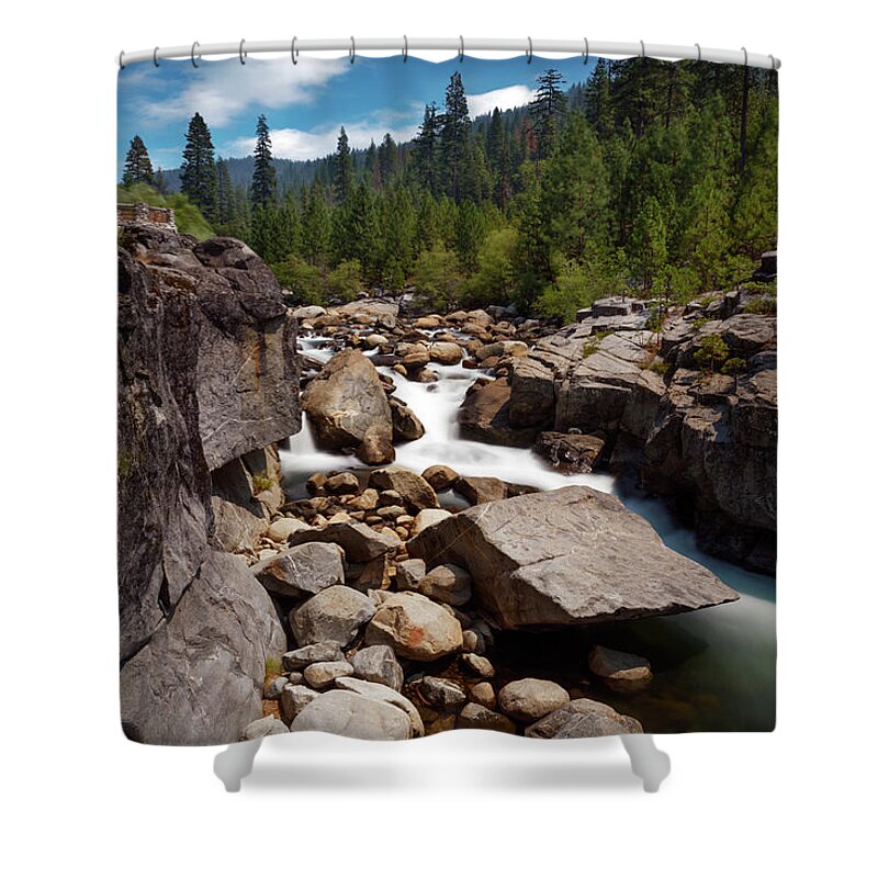 North Fork Stanislaus River Shower Curtain featuring the photograph With a Full Heart by Laurie Search