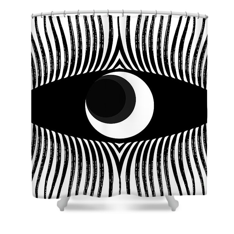 Eye Shower Curtain featuring the digital art Witness by Mehran Akhzari