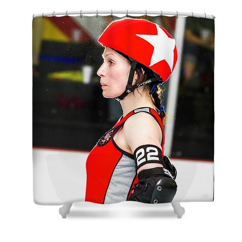 Roller Derby Shower Curtain featuring the photograph Women Who Fly #15 by Christopher W Weeks