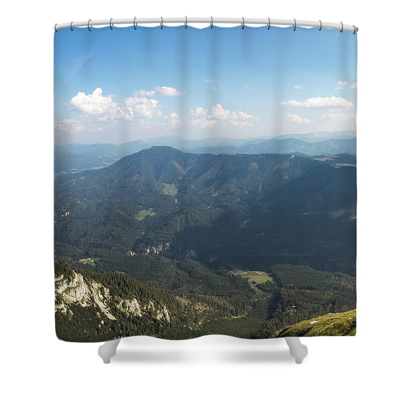  Shower Curtain featuring the photograph Wonderful view of Otscher valley by Vaclav Sonnek