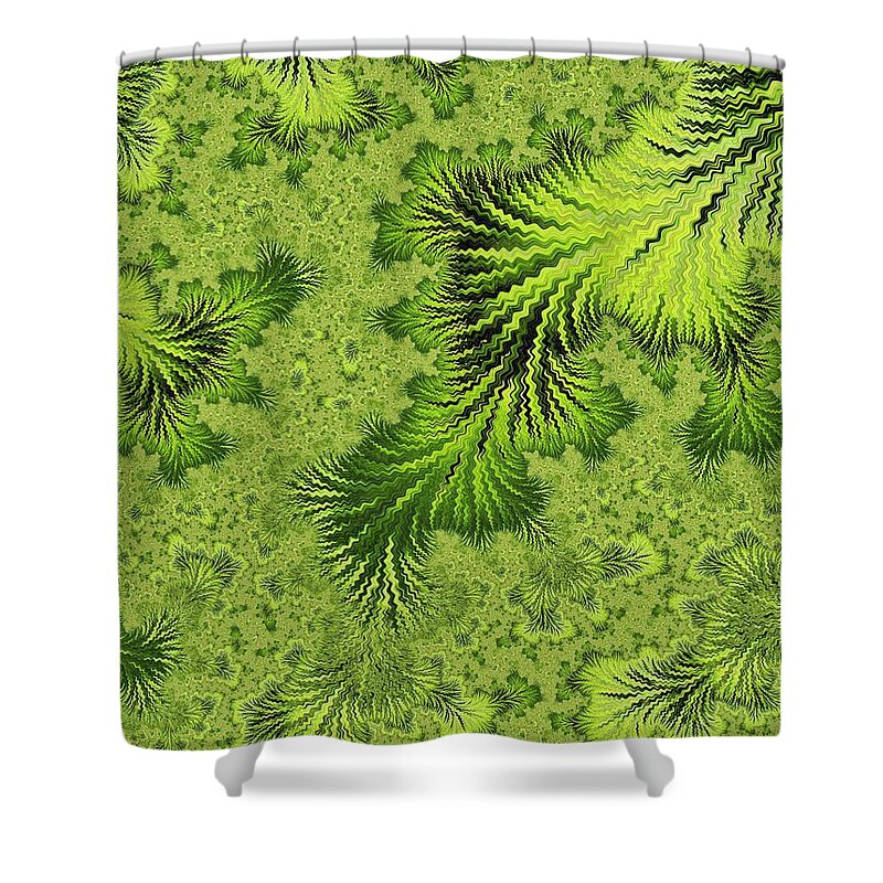 Fractal Shower Curtain featuring the digital art Wood Element #6 by Mary Ann Benoit