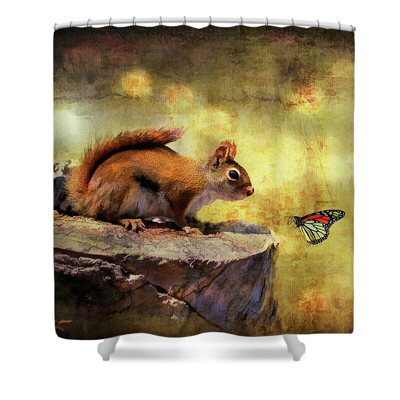 Wildlife Shower Curtain featuring the photograph Woodland Wonder by Lois Bryan