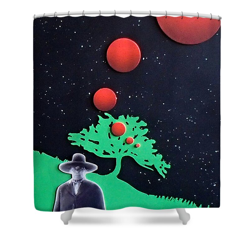 Wovoka Shower Curtain featuring the painting Wovoka by Philip Fleischer