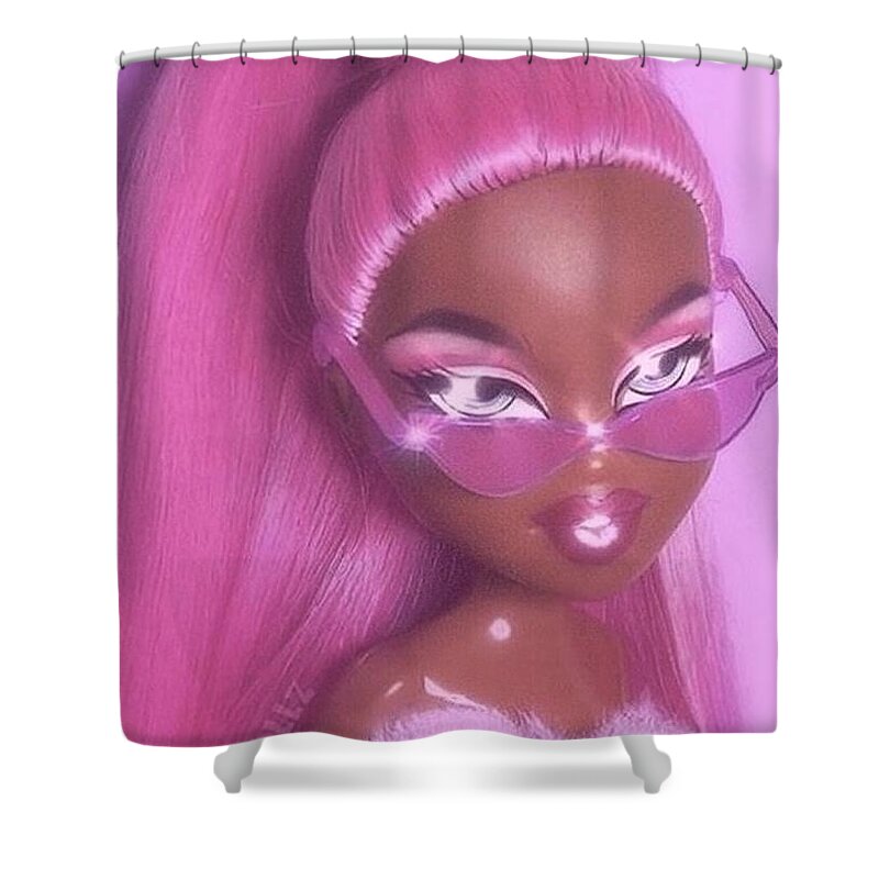 Y2k Aesthetic Bratz Doll Shower Curtain by Price Kevin - Pixels