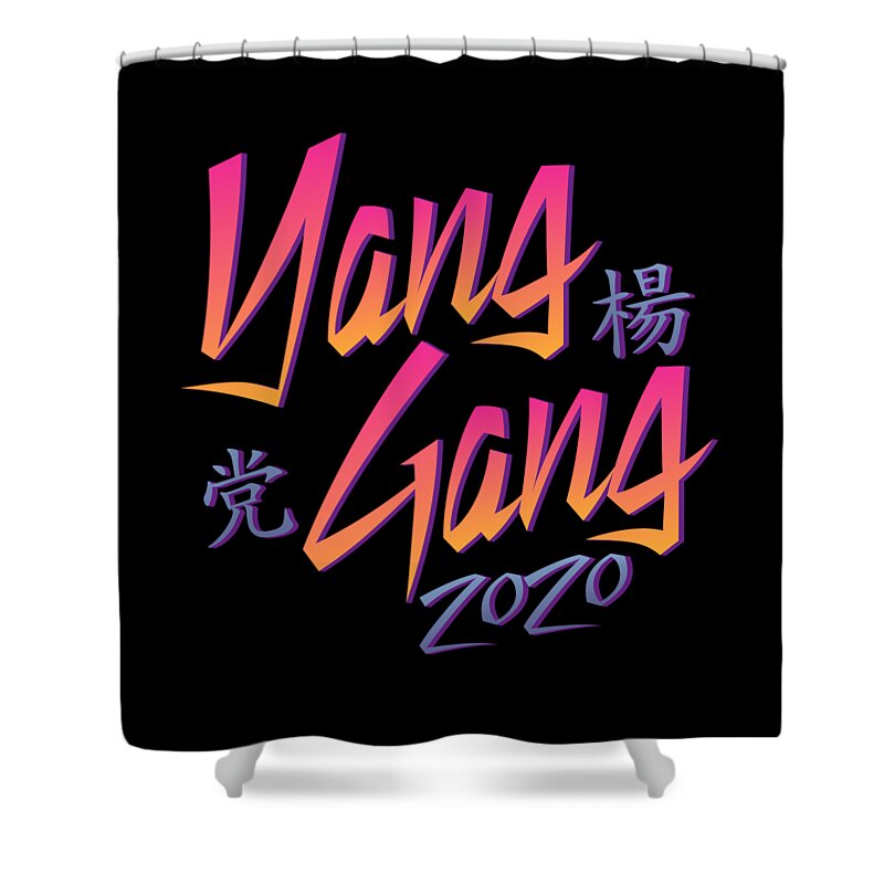 Democrat Shower Curtain featuring the digital art Yang Gang 2020 by Flippin Sweet Gear