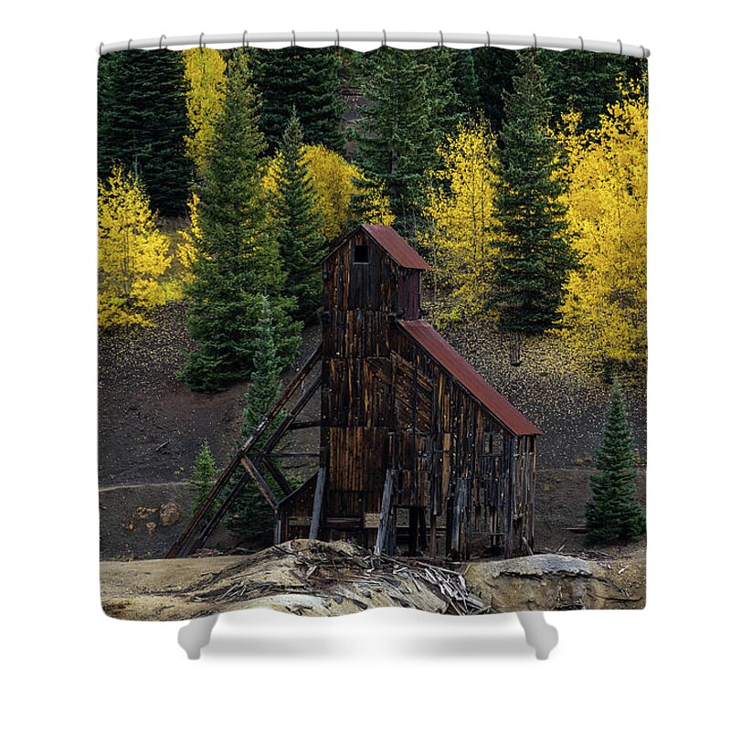 Aspens Shower Curtain featuring the photograph Yankee Girl Mine - 8764 by Jerry Owens