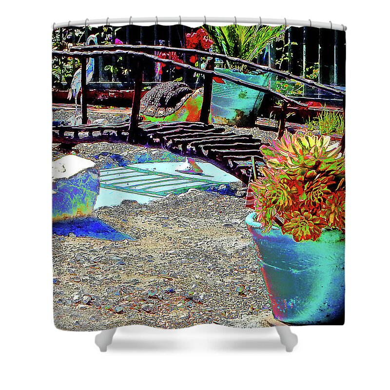 Landscaping Shower Curtain featuring the photograph Yard Decs by Andrew Lawrence